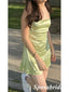 Sexy Soft Satin Spaghetti Straps Sleeveless A-Line Mini Dresses/ Homecoming Dresses, PD3658