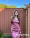 Sexy Soft Satin Spaghetti Straps Square Side slit Sheath Mini Dresses/ Homecoming Dresses, PD3596