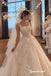 Square Neck Lace Corset Ballgown Wedding Dress, Thick Strap Allover Lace Bridal Gown, WD3146