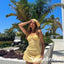 Sexy Yellow Chiffon Sweetheart Mini Dresses/ Homecoming Dresses, PD3593