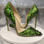 Handmade Snake Print Rivets High Heels PartyShoes, S0043