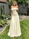 Elegant Off Shoulder Chiffon Lace A-Line Formal Dress Bridal Gown, PD4239