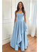 Elegant Crepe Sweetheart Sleeveless A-Line Floor Length Prom Dress, PD4108