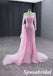 Elegant Candy-Pink Long Sleeves Beading Mermaid Long Prom Dress Formal PD3993