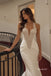 Halter V-Neck Lace Mermaid Wedding Dress, Ruched Satin Fit Bridal Gown, WD3151