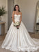 Strapless Sweetheart Neck Satin Corset Bodice Ball Gown Wedding Bridal Dress, WD3129