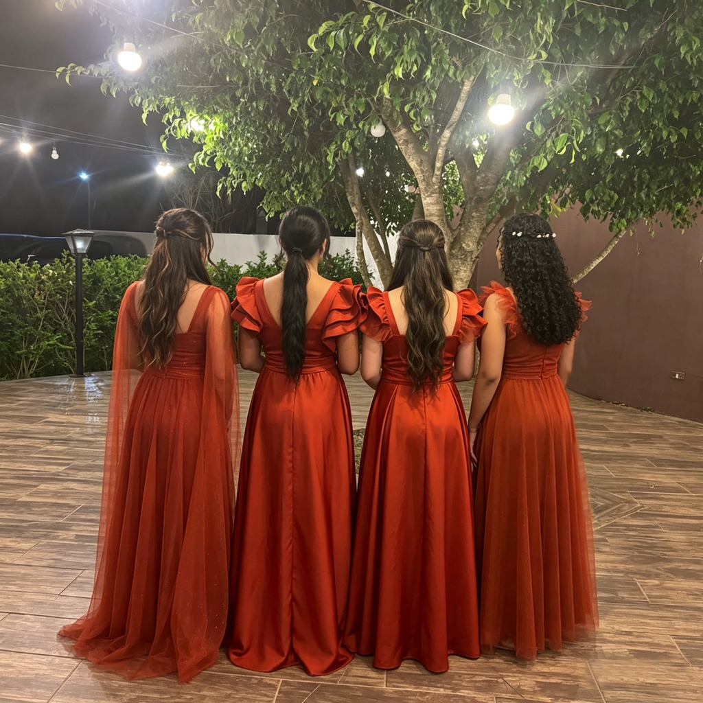 Mismatched Tulle Satin A-Line Bridesmaid Dresses, BD3462