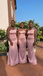 Elegant Blush Pink Soft Satin One Shoulder Bridesmaid Gowns for Wedding Party, BD3468