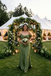 Elegant Olive Green Satin Off The Shoulder Mermaid Bridesmaid Dress for Wedding Party, BD3469