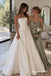 Strapless Ruched Satin A-Line Wedding Dress With Train,WD3133