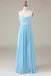 Sexy Spaghetti Straps Chiffon Cowl Sleeveless Floor-Length A-Line Maxi Mermaid Bridesmaid Dresses, BD3442