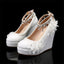 New Women's Shoes Pointed Toe Stiletto High Heels Beaded Flower Wedding Shoes