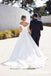 Elegant Satin Off Shoulder Sleeveless A-Line Long Wedding Dresses, WD3106