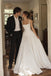 Ivory Matte Stretch Crepe Square Neck Thick Strap Corset Ball Gown Wedding Dress With Train,WD3135