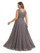 Lace Applique Grey Chiffon Two Piece Mother of the Bride Dress, SFM021