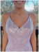 Lilac Sequin Spaghetti Strap Mermaid Dress - Prom & Formal Party Gown, PD4146