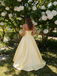 Yellow Strapless Satin Ball Gown Prom Dress - Princess Formal Evening Quinceanera Gown, PD4168