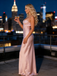 Simple Blush Pink Soft Satin Spaghetti Strap Slip Maxi Dress for Evening Party, PD4182
