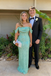 Gorgeous Mint Green Off-the-Shoulder Sequin Mermaid Prom Gown | Evening Dress, PD4205