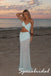Sexy Pale Mint Chiffon Spaghetti Strap Cutout Maxi Dress Beach Formal Evening Gown, PD4270