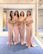 Sexy Soft Satin Msmatched Mermaid Floor Length Bridesmaid Dresses, BD3296