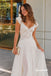 Lace Top Pleated Skirt Wedding Dress, Cap Sleeve Open Back Bridal Gown, WD3158