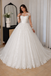 Long Sleeve Lace Tulle Ball Gown White Wedding Dress, WD3117