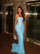 Sexy Spaghetti Straps Sleeveless Beaded Mermaid Maxi Prom Dress Wedding Party Dress, PD4044