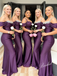 Sexy Satin Soft Satin Sleeveless Floor-Length Mermaid Maxi Mermaid Bridesmaid Dresses, BD3442