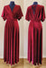 Elegant Velvet Flutter Sleeves Floor-Length A-Line Mother Of The Bride Dresses, SFM006