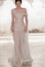 Elegant Asymmetrical Strpas Tulle and Sequin Sleeveless Mermaid Prom Dress, PD4070