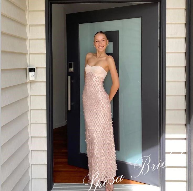 Sexy Shiny Sequin Sweetheart Sleeveless Sheath Prom Dress, PD4071