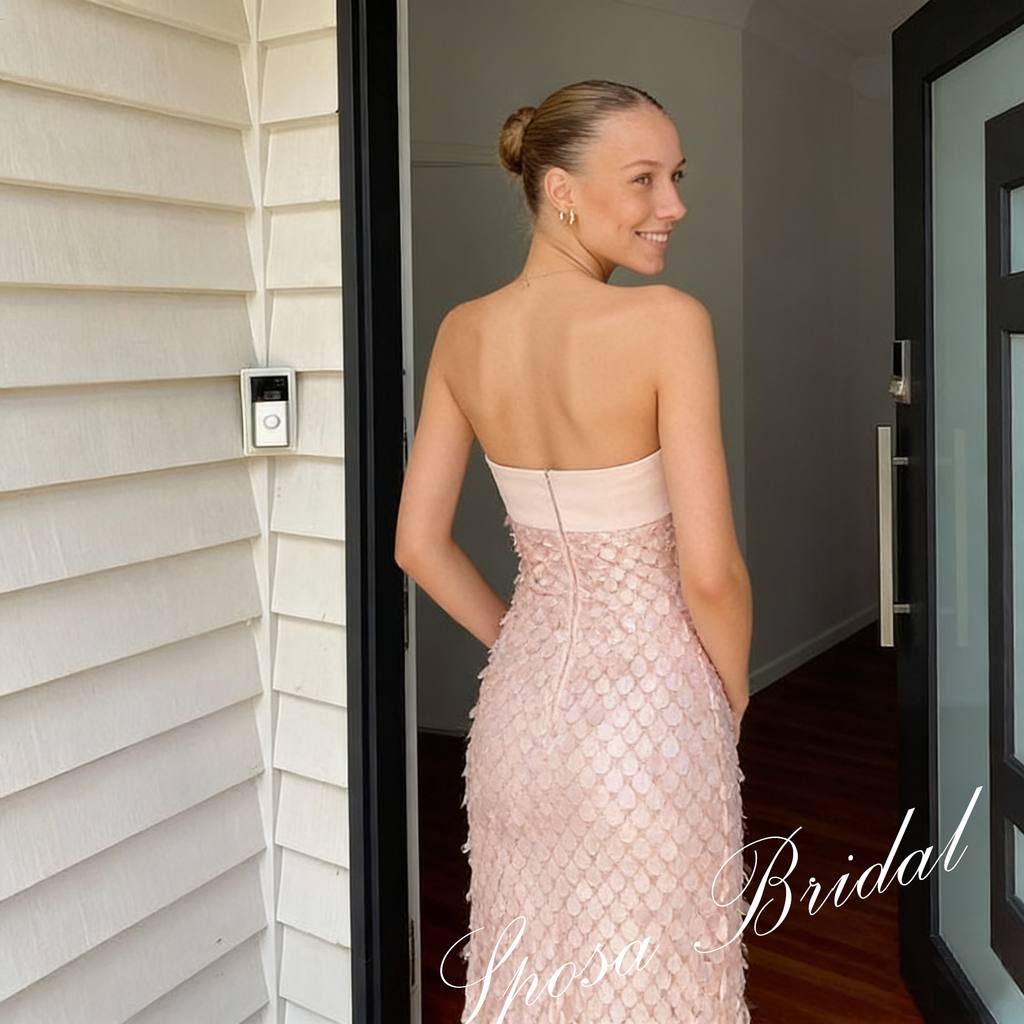 Sexy Shiny Sequin Sweetheart Sleeveless Sheath Prom Dress, PD4071