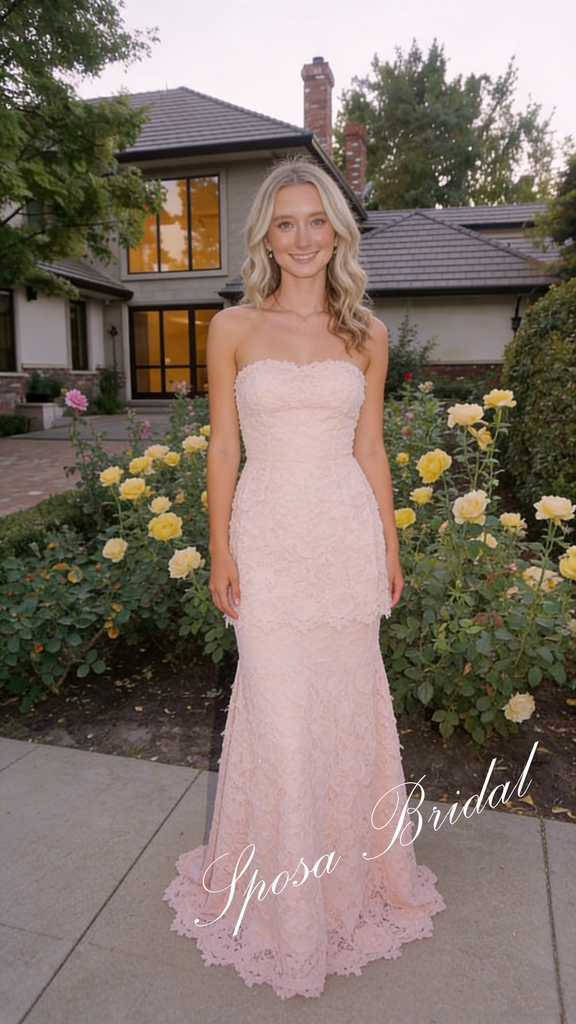 Sexy Lace Sweetheart Sleeveless Mermaid Maxi Prom Dress, PD4099