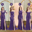 Mismatched Mermaid Plum Sexy Elegant Mermaid Long Bridesmaid Dresses, BD3394