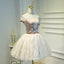 Charming Off shoulder Lace Fashion Custom Popular Homecoming Dresses, Short Prom Dress, BD0213 - SposaBridal