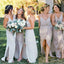 Cheap Chiffon Simple Spaghetti Strap  Long Bridesmaid Dresses for Beach Wedding Party, WG100
