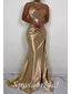 Sexy Elastic Satin Sweetheart Sleeveless Side slit Mermaid Long Prom Dresses, PD3600