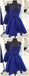 V Neck Beaded Royal Blue Two Piece Homecoming Dresses 2018, CM500