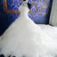 High Neck White Lace Unique Design Custom Wedding Party Dresses, Bridal Gown, WD0019