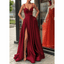 A-Line Formal Custom Spaghetti Straps Long Side-slit Prom Dress, PD0943