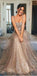 Custom Sequin Spaghetti Straps Stunning Modest Prom Dresses, PD0829