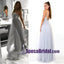 Silver Grey Long Tulle Sequin Straps Sexy Elegant Prom Dresses, Most Popular Prom Dress, hot sale evening dresses, PD0724