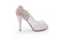 Ivory Lace High Heels Fish Toe Sexy Wedding Bridal Shoes With Tow, S020