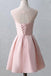 Cute Illusion Scoop Pink Cheap Short Homecoming Dresses Online, CM536