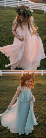 Chiffon Cheap Lovely Comfortable Cute Simple Flower Girl Dresses, FG0071