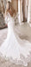 Charming Mermaid V-neck Long Sleeves Elegant Modest Wedding Dresses, WD0426