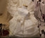 Ivory Satin Sleeveless Cute Flower Girl Dresses With Bow, Cute Little Girl Dresses, FG042