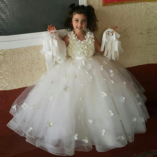 Lovely Cute Sleeveless Princess Floor-length A-line Wedding Flower Girl Dress, FD0001
