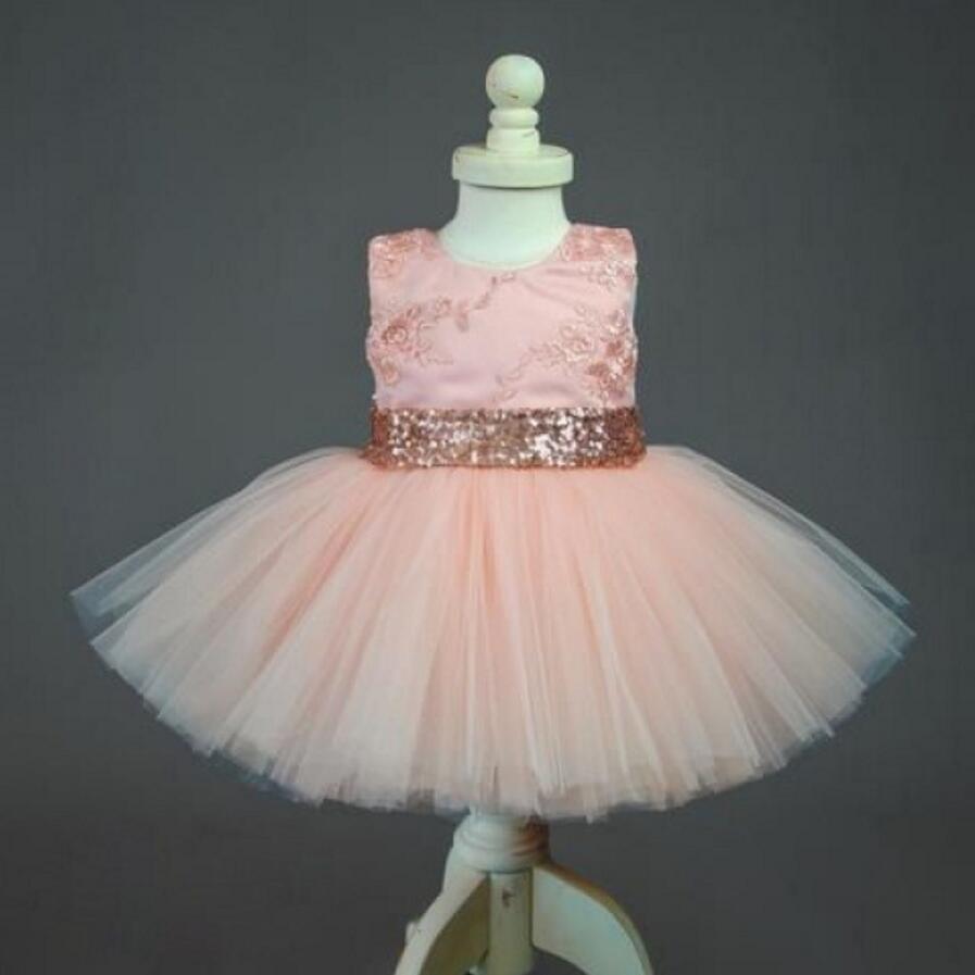 Pink Lace Tulle Bowknot Applique Flower Girl Dresses, Lovely Tutu Dresses, FGS004